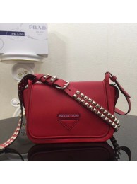 Best Prada Concept calf leather bag 1BD123 red JH05454DB16