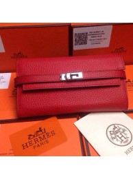 Imitation 2015 Hermes kelly wallet new model 051300 red JH01798yF79
