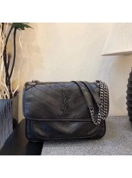 Replica Yves Saint Laurent Medium Niki Chain Bag 498894 Black JH08178wU61